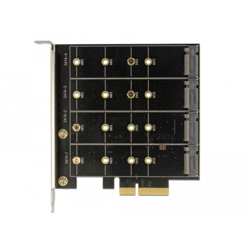 Delock PCI Express Card > 4 x internal M.2 Key B with RAID