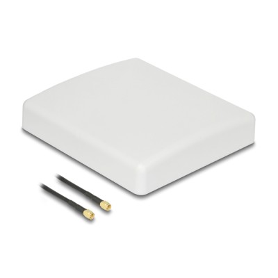 Delock LTE MIMO Antenna 2 x SMA Plug 8 dBi directional with connection cable RG-58 10 m white outdoor 2