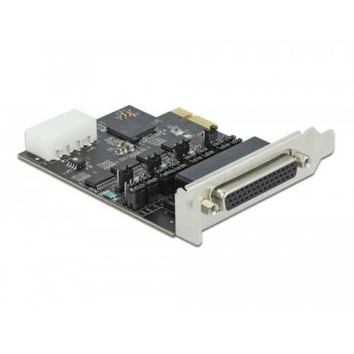 Delock PCI Express x1 Card to 4 x Serial RS-232 with voltage supply 5 V / 12 V