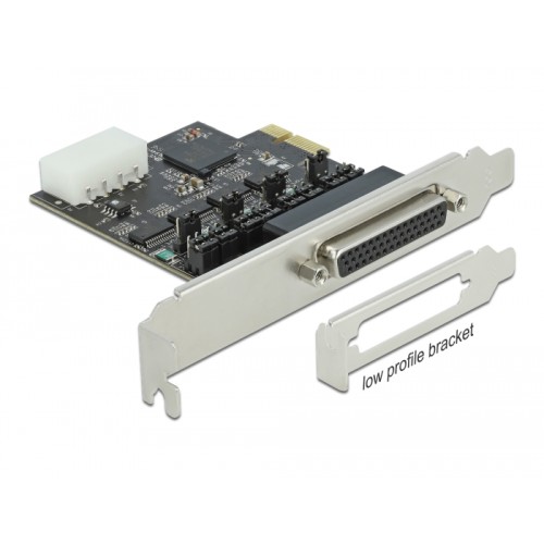 Delock PCI Express x1 Card to 4 x Serial RS-232 with voltage supply 5 V / 12 V