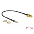 Delock Antenna Cable SMA jack bulkhead  TS-9 plug RG-174 20 cm black