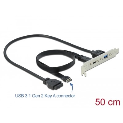 Delock USB 3.1 Slot Bracket with 1 x USB Type-C™ and 1 x USB Type-A Port