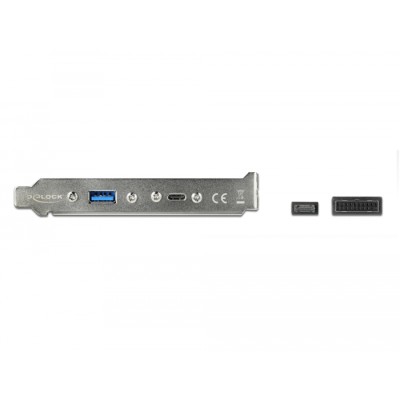Delock USB 3.1 Slot Bracket with 1 x USB Type-C™ and 1 x USB Type-A Port 2