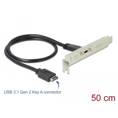 Delock USB 10 Gbps Slot Bracket with 1 x USB Type-C™ Port