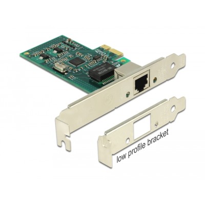 Delock PCI Express x1 Network Card Gigabit LAN 1 x RJ45 i82574