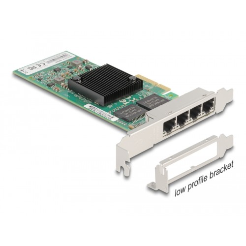 Delock PCI Express x4 Network Card Gigabit LAN 4 x RJ45 i350