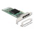 Delock PCI Express x4 Network Card Gigabit LAN 4 x RJ45 i350