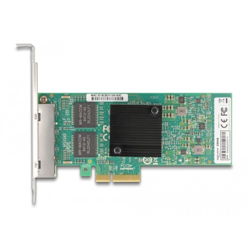 Delock PCI Express x4 Network Card Gigabit LAN 4 x RJ45 i350