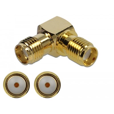 Delock Adapter SMA jack to SMA jack 90° 10 GHz
