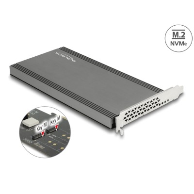 Delock PCI Express x16 Card to 2 x internal NVMe M.2 Key M