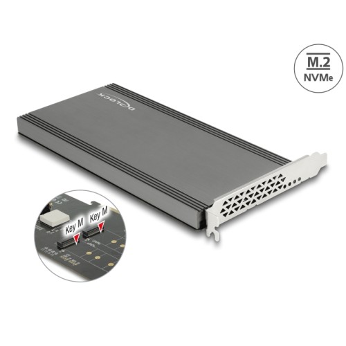 Delock PCI Express x16 Card to 2 x internal NVMe M.2 Key M