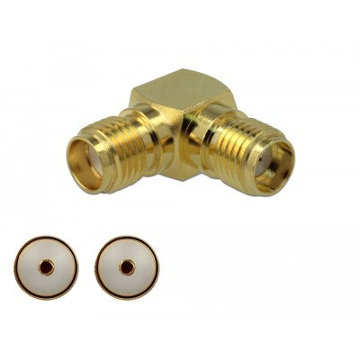Delock Adapter SMA jack to SMA jack 90° 3 GHz