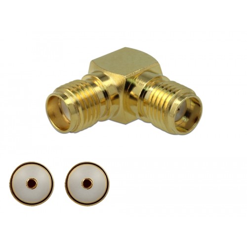 Delock Adapter SMA jack to SMA jack 90° 3 GHz