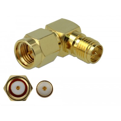 Delock Adapter SMA male to RP-SMA female 90° 3 GHz
