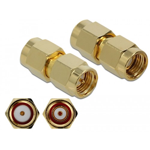 Delock Adapter RP-SMA plug to SMA plug 10 GHz
