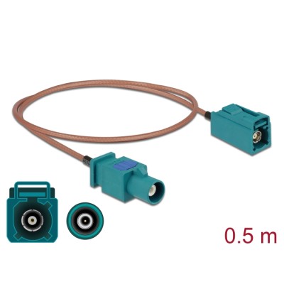 Delock Antenna Cable FAKRA Z plug > FAKRA Z jack RG-316 0.5 m