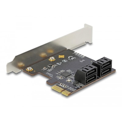 Delock 4 port SATA PCI Express x1 Card - Low Profile Form Factor 2