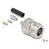 Delock N jack for crimping RG-174 / RG-316 with matching shrink tube - 5 pieces