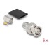 Delock BNC plug for crimping RG-11 with matching shrink tube - 5 pieces