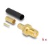 Delock SMA jack for crimping LMR200 with matching shrink tube - 5 pieces