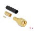 Delock RP-SMA plug for crimping LMR200 with matching shrink tube - 5 pieces