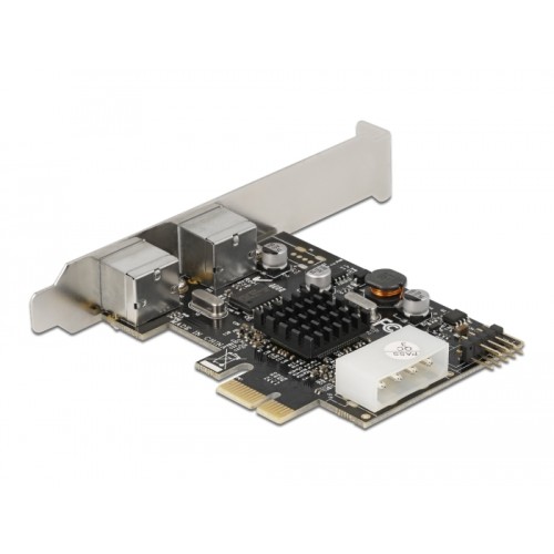 Delock PCI Express x1 Card to 2 x PS/2 and USB Pin Header - Low Profile Form Factor