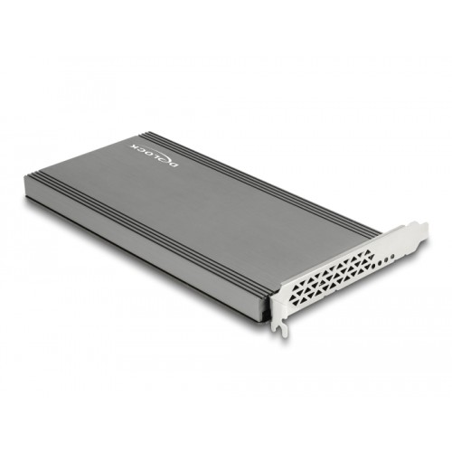 Delock PCI Express x16 Card to 4 x internal NVMe M.2 Key M with Heat Sink and Fan - Bifurcation