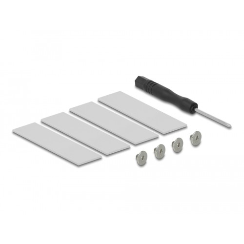 Delock PCI Express x16 Card to 4 x internal NVMe M.2 Key M with Heat Sink and Fan - Bifurcation