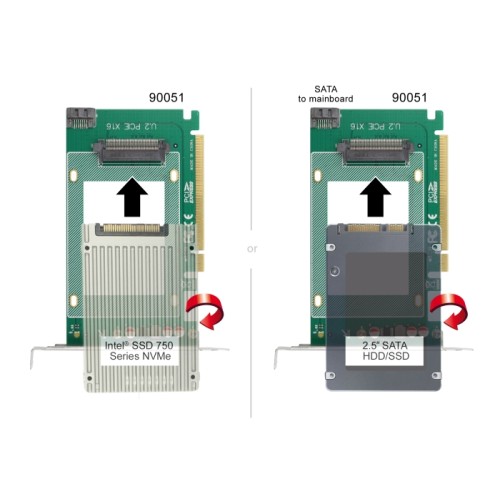 Delock PCI Express x16 Card to 1 x internal U.2 NVMe SFF-8639