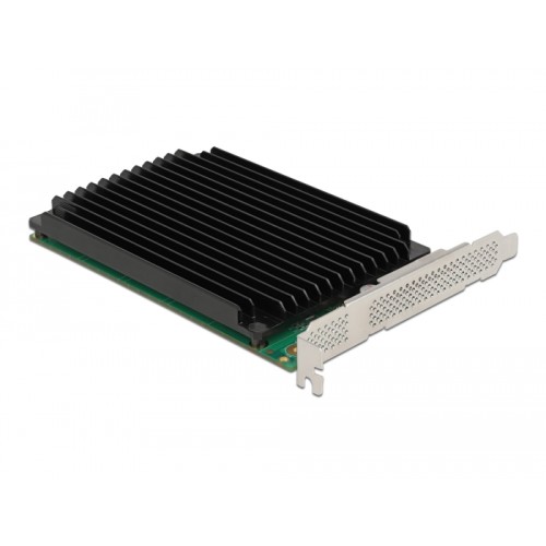 Delock PCI Express x16 Card to 4 x internal NVMe M.2 Key M with heat sink - Bifurcation