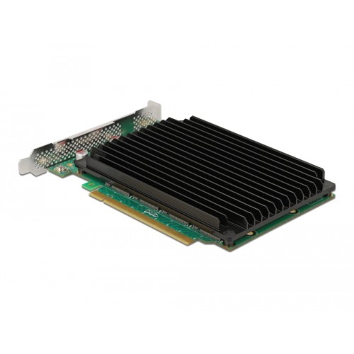 Delock PCI Express x16 Card to 4 x internal NVMe M.2 Key M with heat sink - Bifurcation