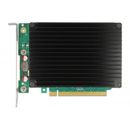 Delock PCI Express x16 Card to 4 x internal NVMe M.2 Key M with heat sink - Bifurcation
