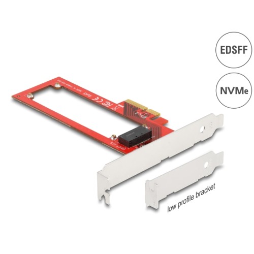 Delock PCI Express x4 Card to 1 x EDSFF E1.S Slot - Low Profile Form Factor