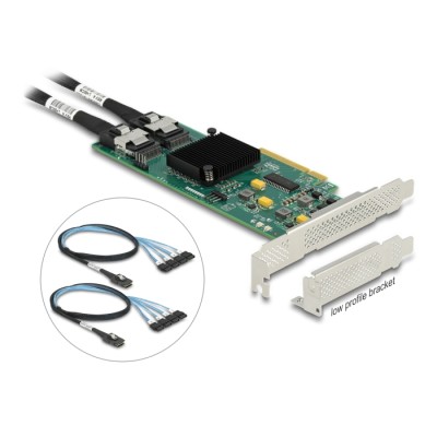 Delock 8 port SATA PCI Express x8 Card with Connection Cable