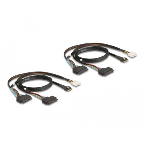 Delock PCI Express 4.0 x16 Card to 4 x SFF-8639 NVMe - Bifurcation - Low Profile Form Factor