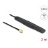 Delock 5G LTE, WLAN Antenna SMA plug 2,5 dBi omnidirectional fixed black self-adhesive