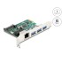 Delock PCI Express x1 Card to 3 x USB 5 Gbps Type-A female + 1 x Gigabit LAN