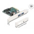 Delock PCI Express x4 Card to 2 x external USB 10 Gbps Type-A female - Low Profile Form Factor