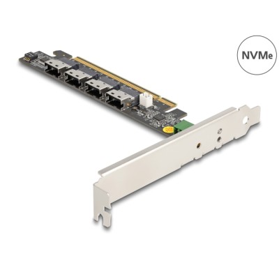 Delock PCI Express x16 Card to 4 x internal SFF-8654 4i NVMe - Bifurcation