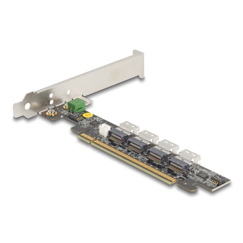 Delock PCI Express x16 Card to 4 x internal SFF-8654 4i NVMe - Bifurcation