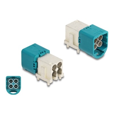 Delock Mini FAKRA Z Plug quad down angled A-Type PCB