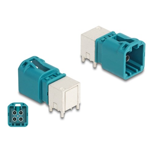 Delock Mini FAKRA Z plug quad angled B-Type PCB