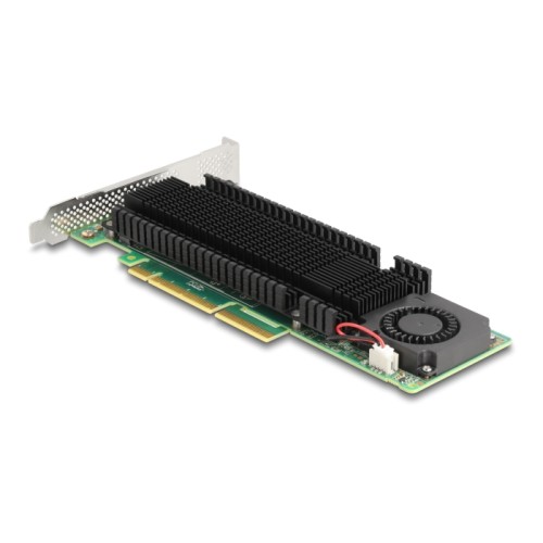 Delock PCI Express x8 Card to 2 x internal NVMe M.2 Key M with RAID - Low Profile Form Factor
