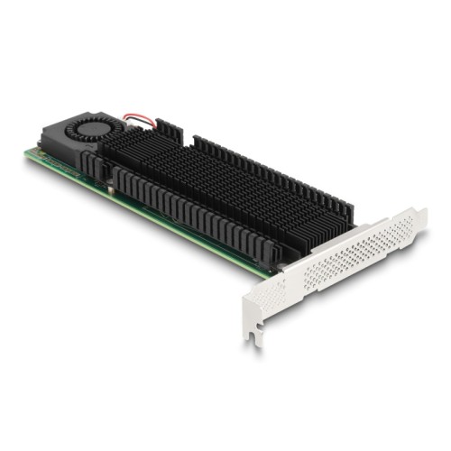 Delock PCI Express x8 Card to 2 x internal NVMe M.2 Key M with RAID - Low Profile Form Factor
