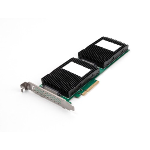 Delock PCI Express 4.0 x8 Card to 2 x internal U.2 NVMe SFF-8639 - Bifurcation (LxW: 236 x 87 mm)