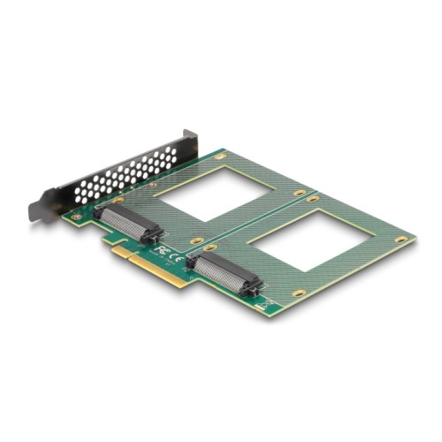 Delock PCI Express 4.0 x8 Card to 2 x internal U.2 NVMe SFF-8639 - Bifurcation (LxW: 144 x 122 mm)