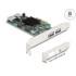 Delock PCI Express x4 Card to 2 x external USB 5 Gbps Type-A + 2 x internal USB 5 Gbps Type-A Dual Channel - Low Profile Form Fa