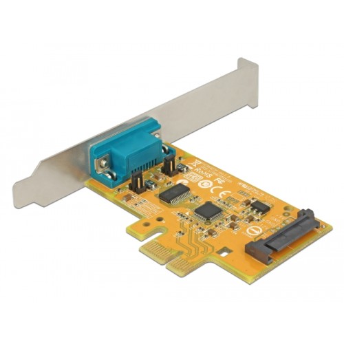 Delock PCI Express x1 Card to 1 x Serial with voltage supply ESD protection