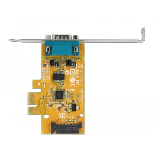 Delock PCI Express x1 Card to 1 x Serial with voltage supply ESD protection