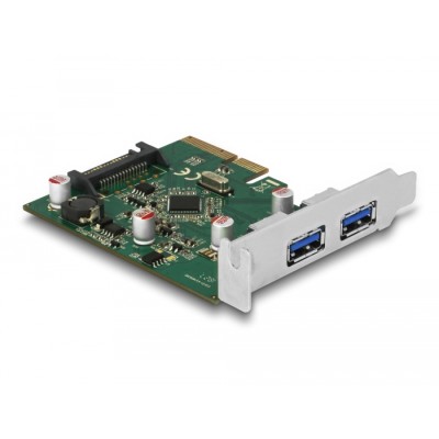 Delock PCI Express x4 Card to 2 x external USB 3.2 Gen 2 Type-A female 2